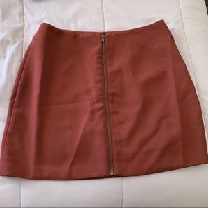 Zip-Front Mini Skirt